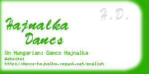 hajnalka dancs business card